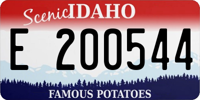 ID license plate E200544