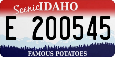 ID license plate E200545