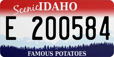 ID license plate E200584