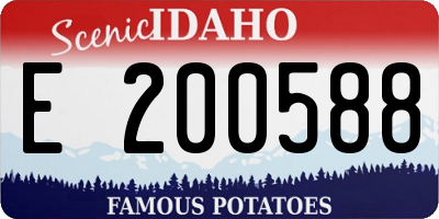 ID license plate E200588