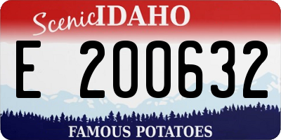ID license plate E200632