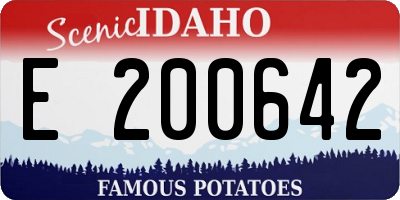 ID license plate E200642