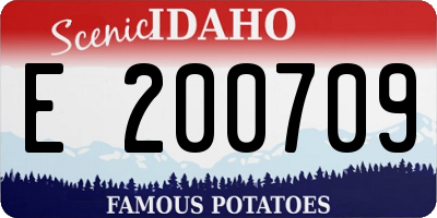 ID license plate E200709