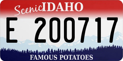 ID license plate E200717