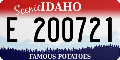 ID license plate E200721