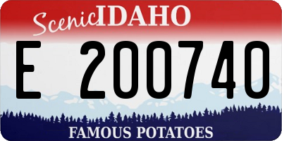 ID license plate E200740