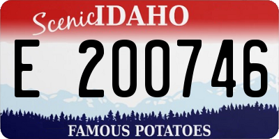 ID license plate E200746