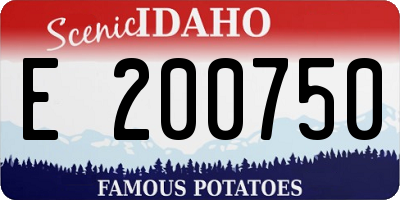 ID license plate E200750