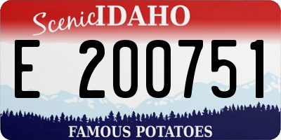 ID license plate E200751