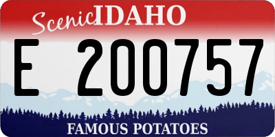 ID license plate E200757