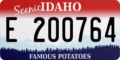 ID license plate E200764