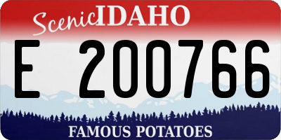 ID license plate E200766