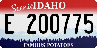 ID license plate E200775