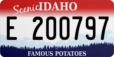 ID license plate E200797