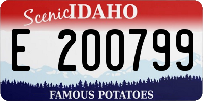 ID license plate E200799