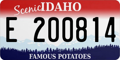 ID license plate E200814