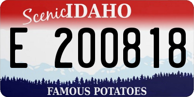 ID license plate E200818