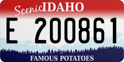 ID license plate E200861