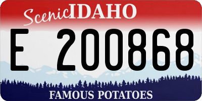 ID license plate E200868
