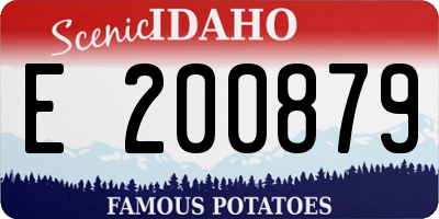 ID license plate E200879