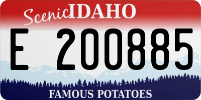 ID license plate E200885