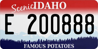 ID license plate E200888