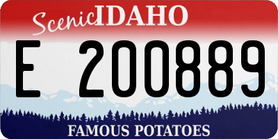 ID license plate E200889