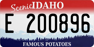 ID license plate E200896
