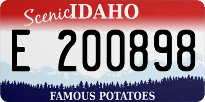 ID license plate E200898