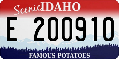 ID license plate E200910