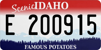 ID license plate E200915