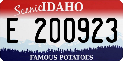 ID license plate E200923