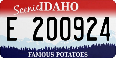ID license plate E200924