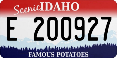 ID license plate E200927