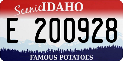 ID license plate E200928