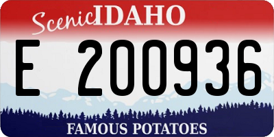 ID license plate E200936