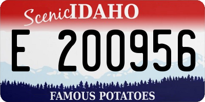 ID license plate E200956