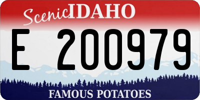 ID license plate E200979