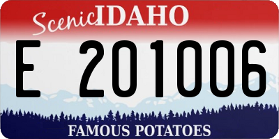 ID license plate E201006