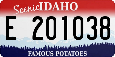 ID license plate E201038