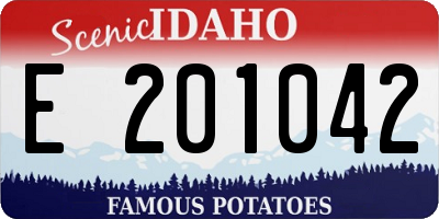 ID license plate E201042