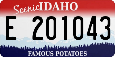 ID license plate E201043