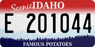 ID license plate E201044