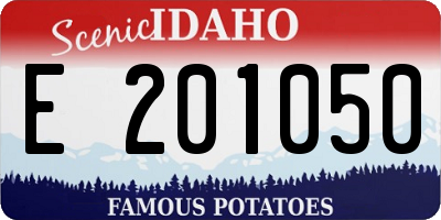 ID license plate E201050