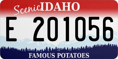 ID license plate E201056
