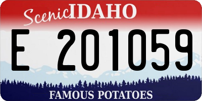 ID license plate E201059