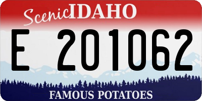 ID license plate E201062