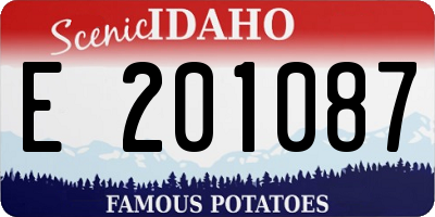 ID license plate E201087