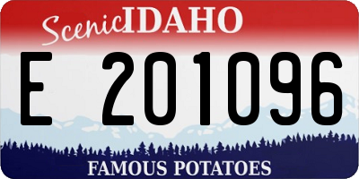 ID license plate E201096