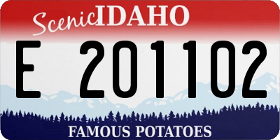 ID license plate E201102